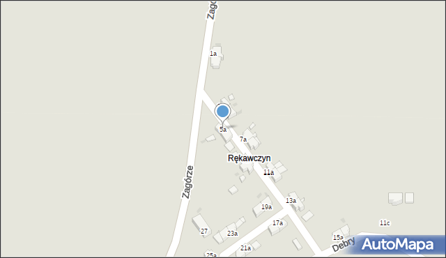 Nowa Ruda, Zagórze, 5a, mapa Nowa Ruda