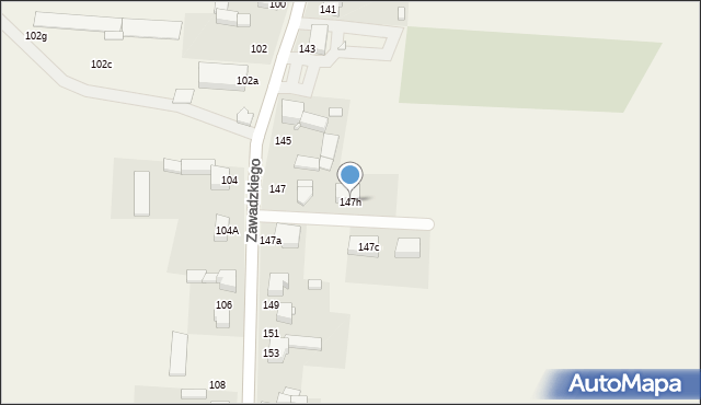 Nowa Wieś, Zawadzkiego Aleksandra, gen., 147h, mapa Nowa Wieś
