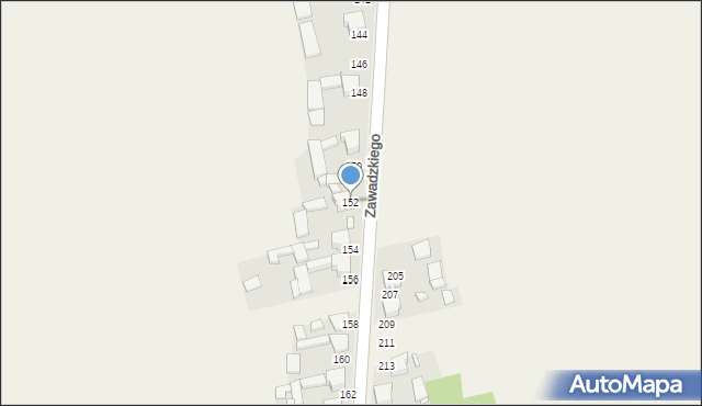 Nowa Wieś, Zawadzkiego Aleksandra, gen., 152, mapa Nowa Wieś