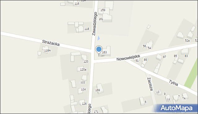 Nowa Wieś, Zawadzkiego Aleksandra, gen., 165, mapa Nowa Wieś