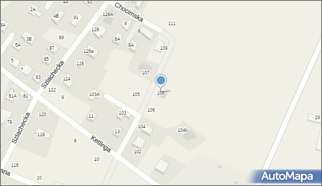 Nowe Gulczewo, Zagłoby Jana Onufrego, 108, mapa Nowe Gulczewo