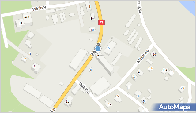 Nowogród Bobrzański, Żarska, 7, mapa Nowogród Bobrzański