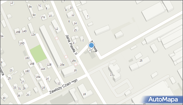 Nowy Sącz, Zawiszy Czarnego, 1, mapa Nowego Sącza