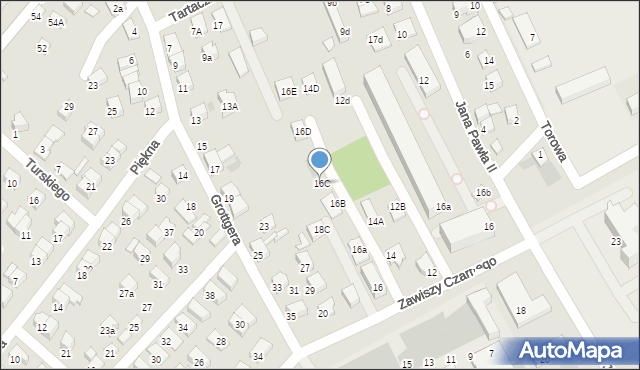 Nowy Sącz, Zawiszy Czarnego, 16C, mapa Nowego Sącza