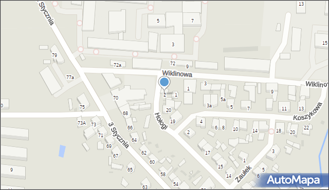 Nowy Tomyśl, Zacisze, 2, mapa Nowy Tomyśl