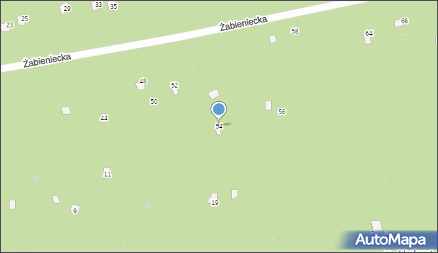 Nowy Żabieniec, Żabieniecka, 54, mapa Nowy Żabieniec