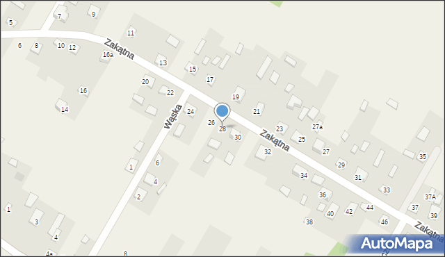 Nurzec-Stacja, Zakątna, 28, mapa Nurzec-Stacja