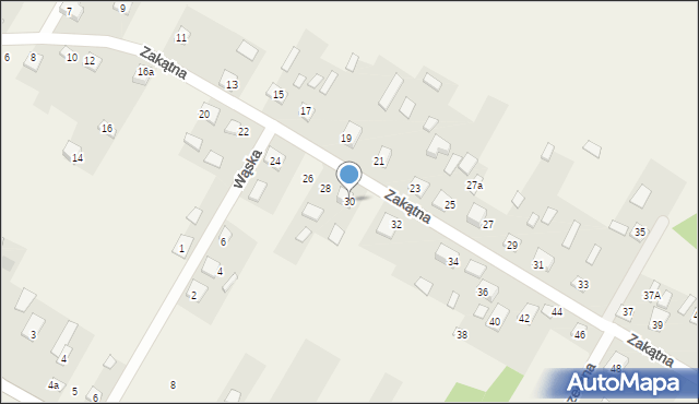 Nurzec-Stacja, Zakątna, 30, mapa Nurzec-Stacja