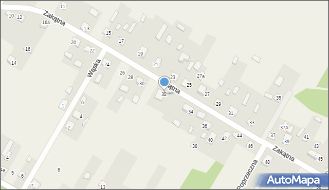 Nurzec-Stacja, Zakątna, 32, mapa Nurzec-Stacja