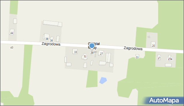 Oddział, Zagrodowa, 29, mapa Oddział