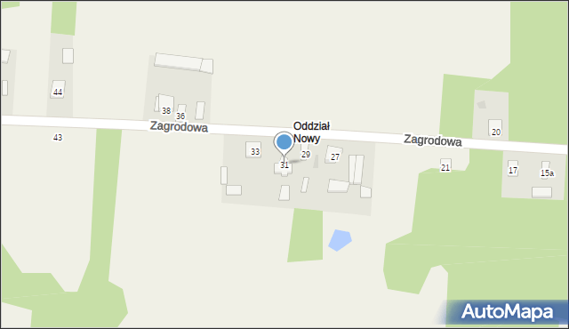 Oddział, Zagrodowa, 31, mapa Oddział