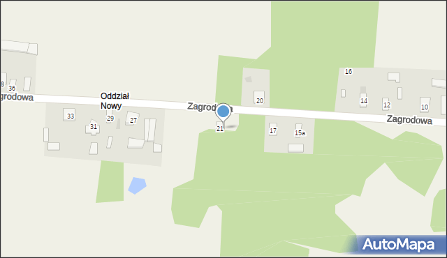 Oddział, Zagrodowa, 7, mapa Oddział