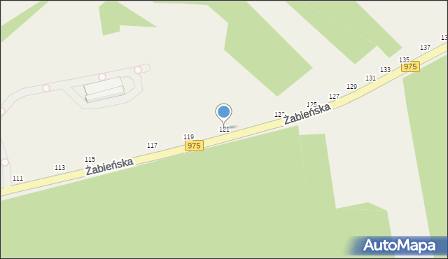 Odporyszów, Żabieńska, 121, mapa Odporyszów