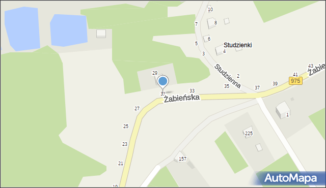 Odporyszów, Żabieńska, 31, mapa Odporyszów