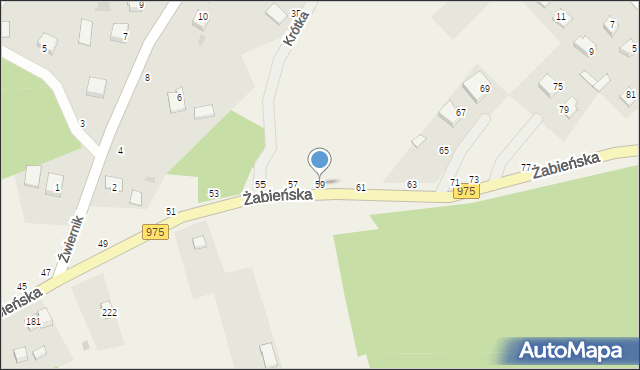 Odporyszów, Żabieńska, 59, mapa Odporyszów