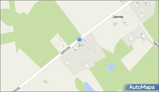 Olchówka, Zabrody, 10, mapa Olchówka