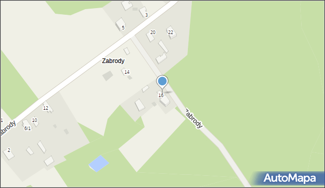 Olchówka, Zabrody, 18, mapa Olchówka