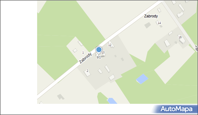 Olchówka, Zabrody, 6/1, mapa Olchówka