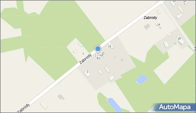 Olchówka, Zabrody, 8, mapa Olchówka