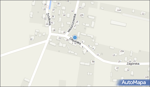 Oleszno, Zagórska, 4, mapa Oleszno