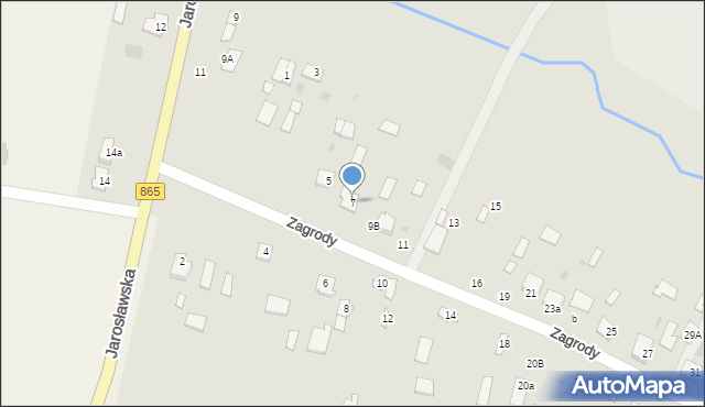 Oleszyce, Zagrody, 7, mapa Oleszyce