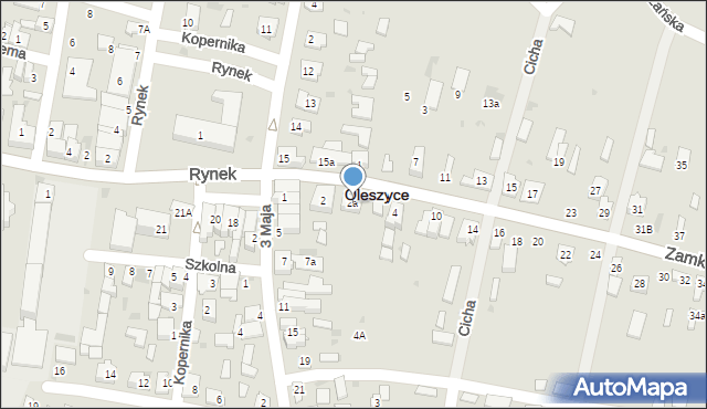 Oleszyce, Zamkowa, 2a, mapa Oleszyce