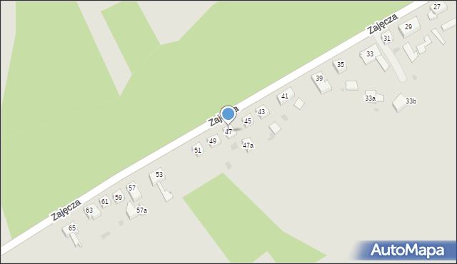 Olsztynek, Zajęcza, 47, mapa Olsztynek
