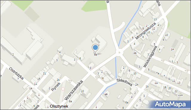 Olsztynek, Zamkowa, 6a, mapa Olsztynek