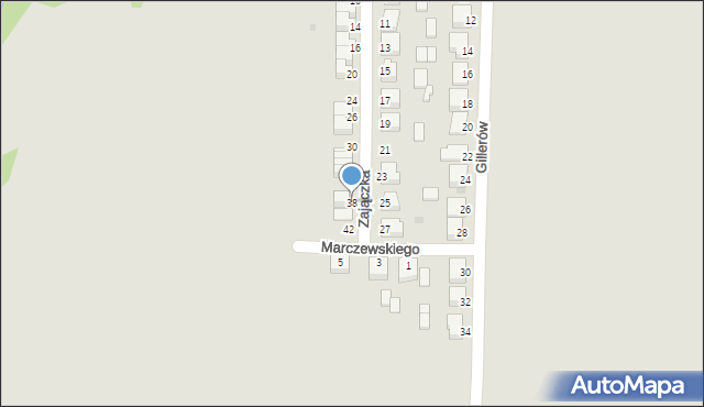 Opatówek, Zajączka Józefa, gen., 38, mapa Opatówek
