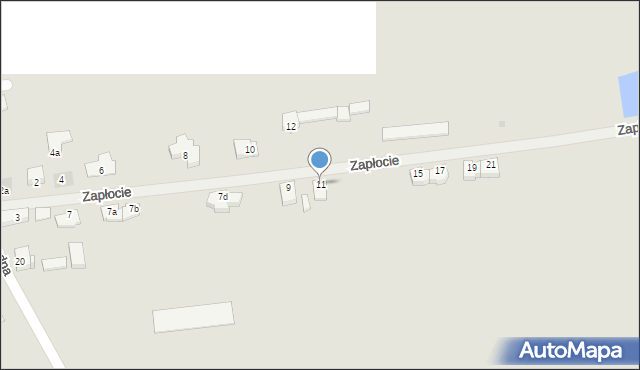 Opole, Zapłocie, 11, mapa Opola