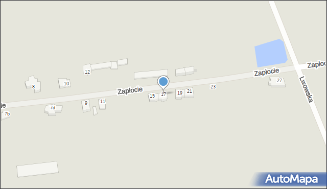 Opole, Zapłocie, 17, mapa Opola