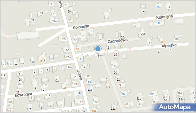 Opole, Zagrodowa, 1, mapa Opola