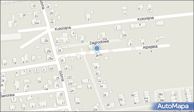 Opole, Zagrodowa, 16, mapa Opola