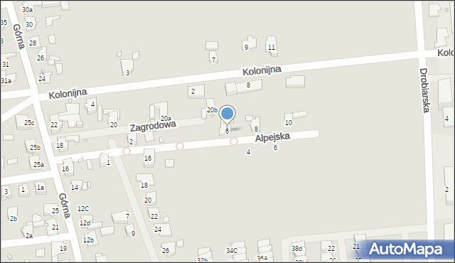 Opole, Zagrodowa, 6, mapa Opola