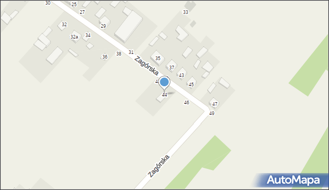 Orońsko, Zagórska, 44, mapa Orońsko