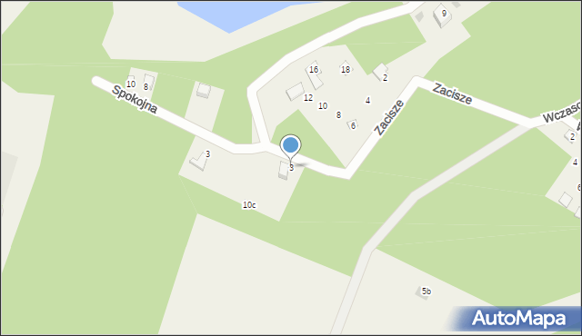 Osiek nad Wisłą, Zacisze, 3, mapa Osiek nad Wisłą