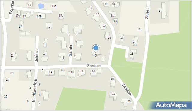 Osielsko, Zacisze, 5, mapa Osielsko