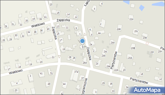 Ostróda, Zajączka Józefa, gen., 3, mapa Ostróda