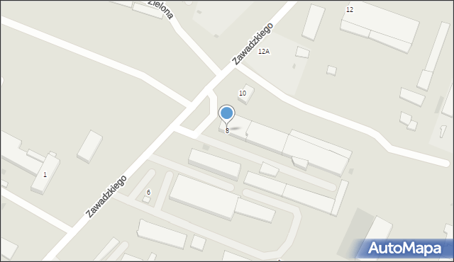 Ostrołęka, Zawadzkiego Tadeusza, 8, mapa Ostrołęka