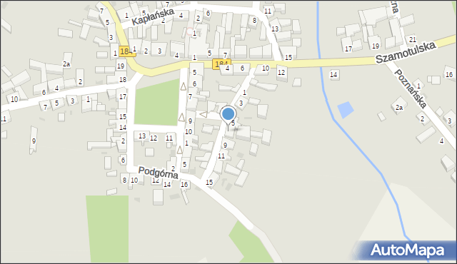 Ostroróg, Zamkowa, 7, mapa Ostroróg