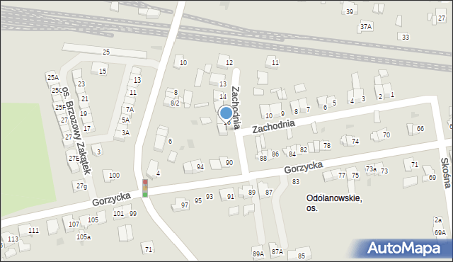 Ostrów Wielkopolski, Zachodnia, 17, mapa Ostrów Wielkopolski