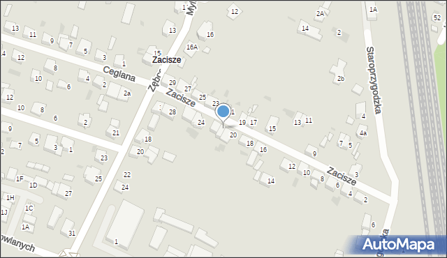 Ostrów Wielkopolski, Zacisze, 22, mapa Ostrów Wielkopolski