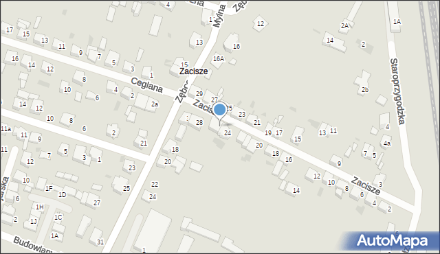 Ostrów Wielkopolski, Zacisze, 26, mapa Ostrów Wielkopolski