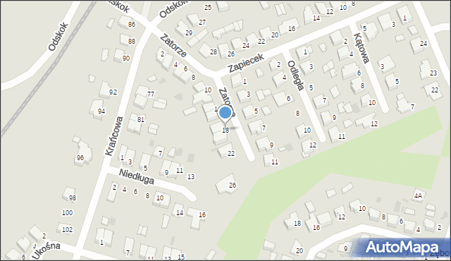 Ostrów Wielkopolski, Zatorze, 18, mapa Ostrów Wielkopolski