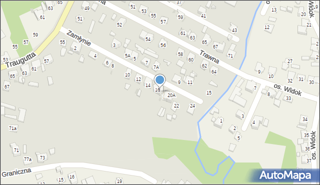 Ostrowiec Świętokrzyski, Zamłynie, 18, mapa Ostrowiec Świętokrzyski