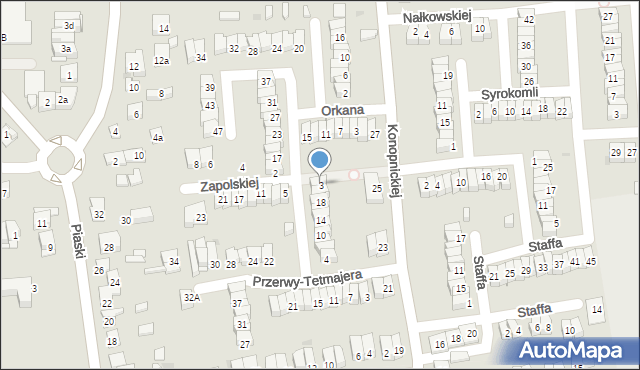 Ostrowiec Świętokrzyski, Zapolskiej Gabrieli, 3, mapa Ostrowiec Świętokrzyski