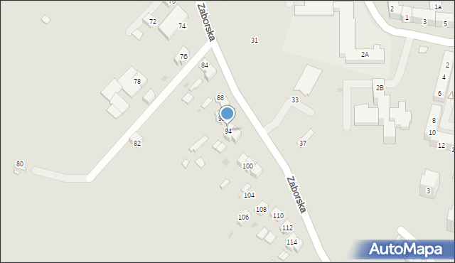 Oświęcim, Zaborska, 94, mapa Oświęcimia