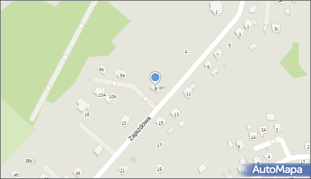 Oświęcim, Zajazdowa, 6, mapa Oświęcimia