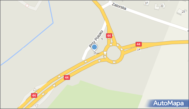 Oświęcim, Zatorska, 7, mapa Oświęcimia