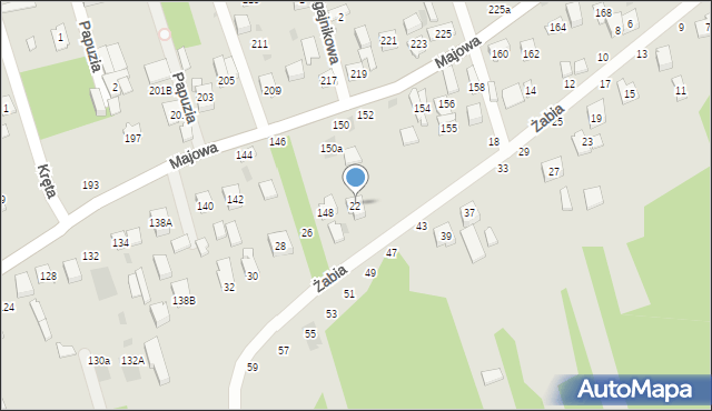 Otwock, Żabia, 22, mapa Otwock